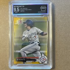 Bowman 2017 Bo Bichette #BP142 Paper Yellow Prospect Arena Club 9.5 Blue Jays
