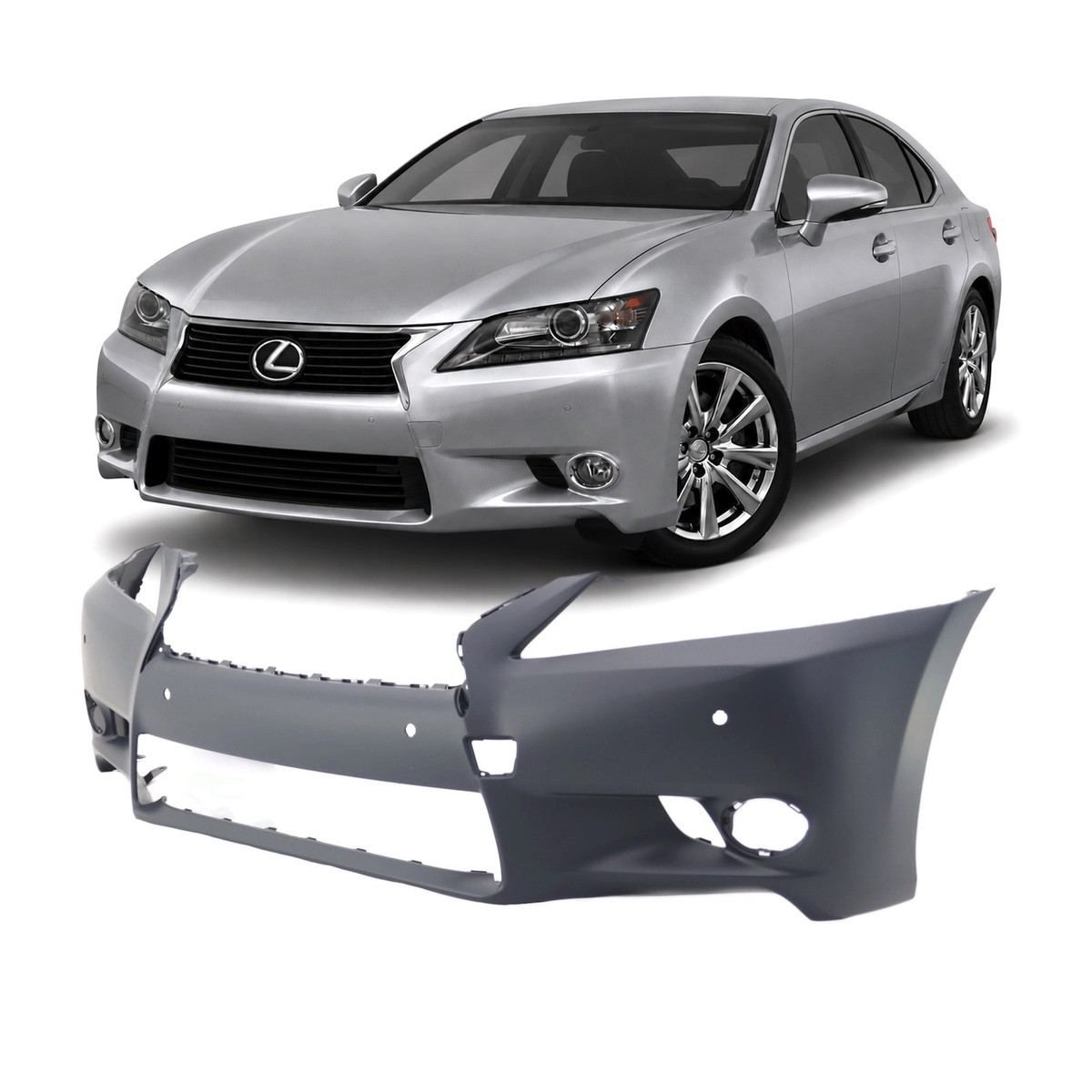 2013-2015 Lexus GS350/GS450h Primed Front Bumper Cover LX1000229