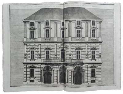Zeichnungen des neuen Theaters von vier Rittern errichtet in Pavia das Jahr MDCCLXXIII 