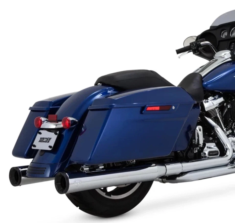 Escape antideslizante Vance & Hines Eliminator 400 cromado 2017-2025 Harley Road King Foto 4 de 4