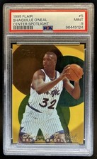 1995-96 Fleer Flair Shaquille O'Neal Center Spotlight #5 Magic PSA 9