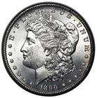 1890-CC Morgan Silver Dollar Blast White Lustrous Solid Gem BU++ Better Date
