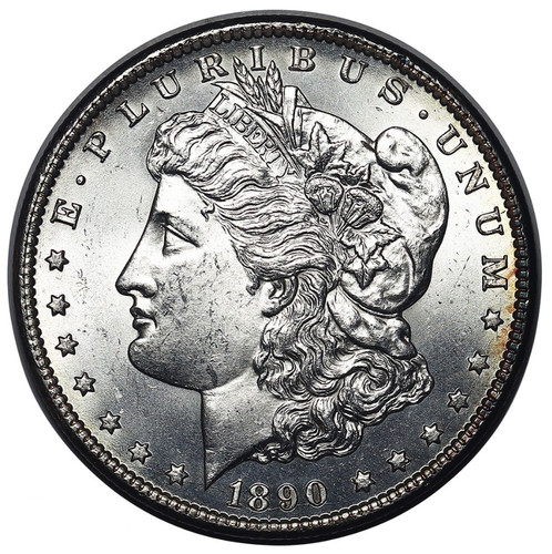 1890-CC Morgan Silver Dollar Blast White Lustrous Solid Gem BU++ Better Date