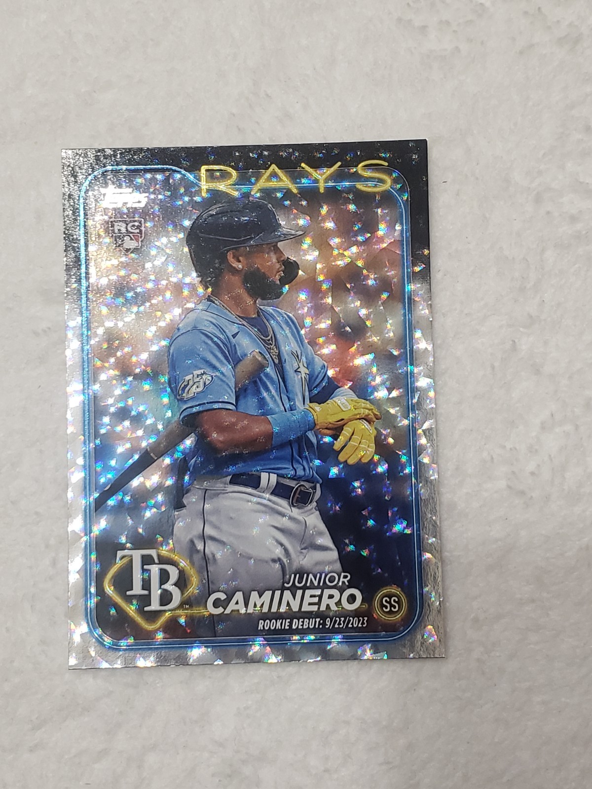 2024 Topps Update-Rookie Debut Junior Caminero #US223 Silver Foilboard RC