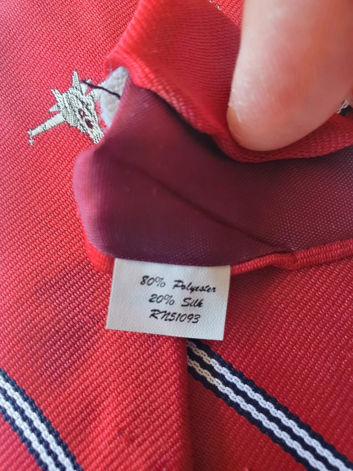 Corbata vintage Mcdonald Douglas roja con puntas F-18 Jets para hombre Foto 4 de 4