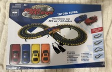 Road Racers Slot Car Racing Track  Road Racers w/ 4 of Toyota Supras SEALED