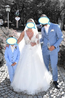 Brautkleid Hochzeitskleid von Ladybird in der Größe 38 Ivory Elfenbein farbig