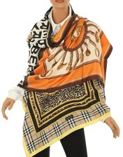 NEW BURBERRY LUXURY CHECK LEOPARD PRINT SILK ...