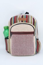 Mochila de cáñamo puro natural hecha a mano del Himalaya mochila de viaje senderismo cartera 18"x14