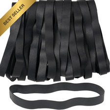 30Pcs Heavy Duty Rubber Bands Long Size 107 Big Wide Black Elastic Bands Office