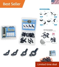 26 Pcs Assorted Wing Nuts Set - Carbon Steel Fasteners for All Applications