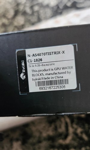 BYKSKI GPU WATER BLOCK AND FOR ASUS ROG-STRIX GEFORCE RTX 4070 TI-O12G-GAMING - Afbeelding 2 van 9