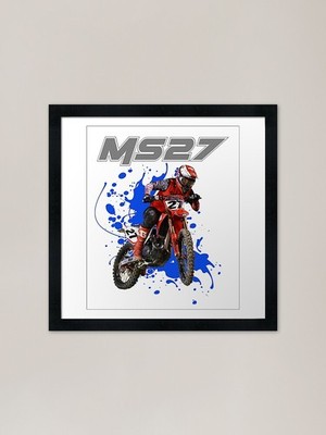 Malcolm Stewart 27 Mookie Motocross gerahmtes Wandbild Poster Leinwanddruck Bild