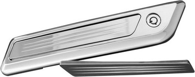 Accutronix Diamond Saddlebag Latch Inserts Chrome #BLI14-IC Harley Davidson