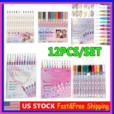 12 colors 3D Nail Art Drawing Pen Waterproof Painting Liner Drawing Embellishing