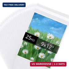 Durable Acid-Free Bags to Protect Your 9x12 Artwork - 25-Pack Clear Sleeves