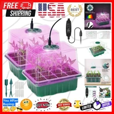 Mini Greenhouse Seed Starter Tray with LED Lights - Essential for Plant Lovers