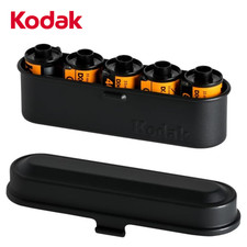 Kodak 35mm Film Case Storage Box Container Organizer Holds 5 Rolls BLACK