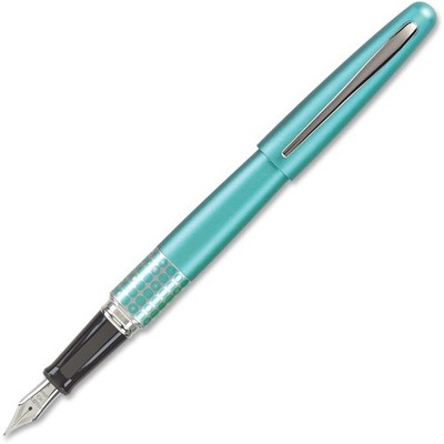 Pilot MR Retro Fountain Pen, Fine Point, Turquoise Dots Barrel, Black Ink 91406