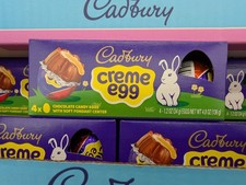 Cadbury Creme Egg Chocolate Fondant Center Easter Candy - 4.8 oz - 4 Egg Pack
