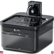 Cordless Cat Water Fountain 84oz, Battery Operated, Motion Sensor, BPA-Free