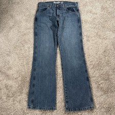 Wrangler Retro Jeans Mens 33x32 fit 34x33 Blue Slim Boot Cut Medium Wash Denim