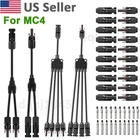 Solar Panel Y Branch Cable Connection Waterproof Adapter Connector Extension