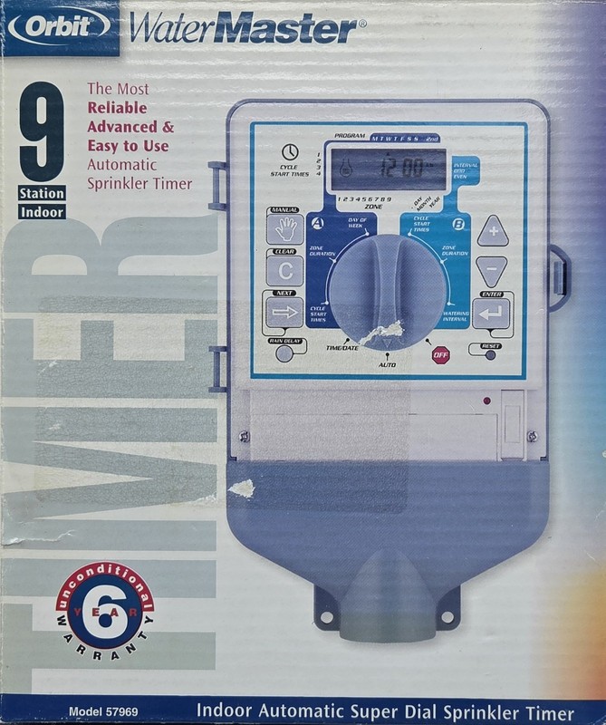 Orbit WaterMaster 9-Station Dial Irrigation Sprinkler Controller Model 57969
