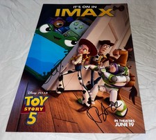 Tony Hale & Melissa Villasenor Toy Story 5 Signed Cast 12x18 Photo