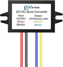 DC-DC 6V 4A 24W Maximum 12V 24V to 6V Step-Down Converter, Step-Down Regulator