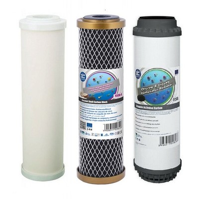 Aquafilter 3er Set Ersatz Keramikfilter Wasseraufbereiter 10''