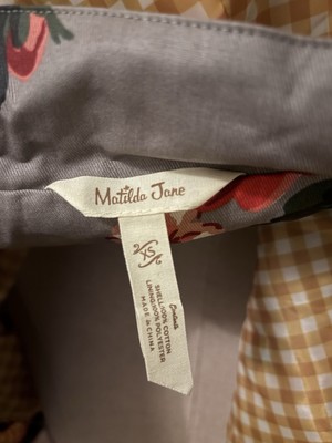  Matilda Jane Daydream Tut Tut Floral Full Zip Hooded Raincoat XS EUC