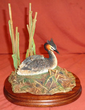 Rare Border Fine Arts Ray Ayres Grebe and Chicks Birds ltd Ed of 500