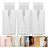 3 StüCk Transparente Push-Down-Pumpenspender-Flaschen Aus Kunststoff,