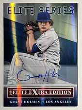 Grant Holmes 2014 Panini Elite Extra Edition Elite Series Auto 08/49 Braves