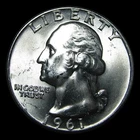1961 Silver Washington Quarter Dollar ---- Unc. Coin ---- #PP719