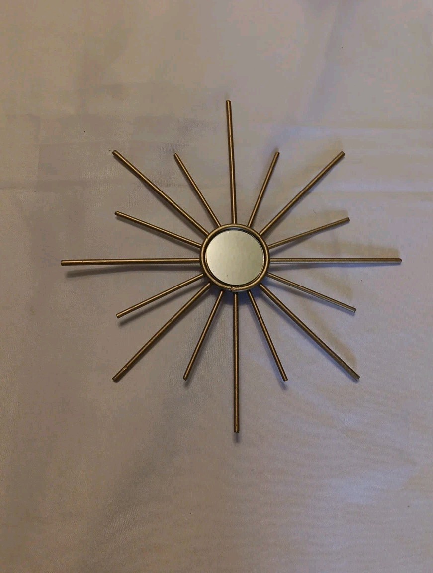 MCM Gold Startburst 8" Metal  With Mirror