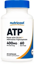 Nutricost ATP Supplement (400mg) 60 Capsules - Made with Peak ATP, 60 Servings
