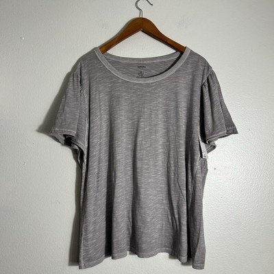 Sonoma Women s Gray Flutter Sleeve Casual Top 2X Plus NEW