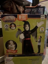 Gemmy 2007 8ft Tall Ghost Face Reaper Halloween Airblown Inflatable