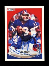 1990 FLEER JIM KELLY #113 BILLS HOF AUTOGRAPH SIGNED VINTAGE