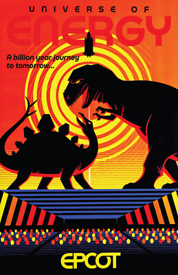 EPCOT Universe of Energy Retro Attraction Poster Print 11x17 Disney