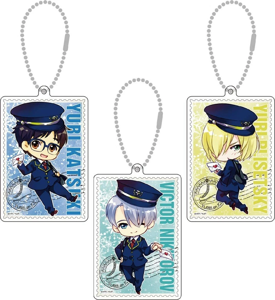 NUEVO YURI en ICE Acrílico Bola Cadena 10 Tipos Cartero Ver. Oficial Japón Foto 2 de 4