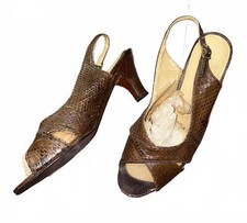 Authentic Vintage 1940s Snakeskin Heels