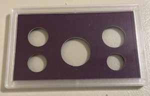 1 Coin Holder US Mint Case Supplies NO COINS holds 5 Different, 50,25,10,5,1. R