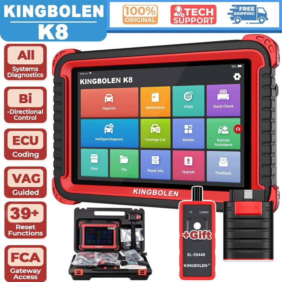 2024 Elite KINGBOLEN K8 IMMO PRO5 OBD2 Scanner Car Diagnostic Tool KEY