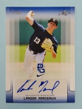 2017 Leaf Perfect Game Landon Marceaux Auto Blue #BA-LM1 Card /15