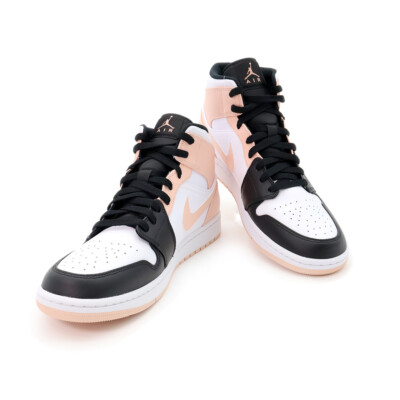 554724-133 Nike Air Jordan 1 Mid Arctic Orange Black Toe  display picture 1