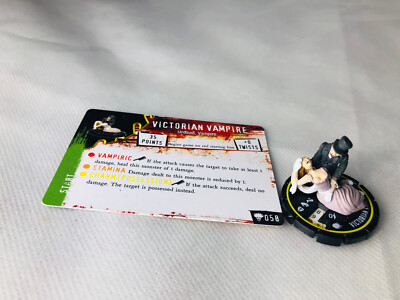 HorrorClix Victorian Vampire #058 gelb Figur Modell Vintage Horror Clix