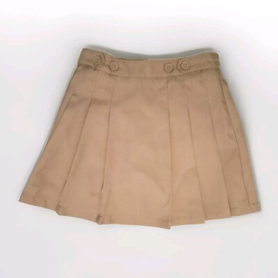 Mini Skirt Uniform Skort Khaki Chaps Girls School Approved Pleated